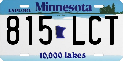 MN license plate 815LCT