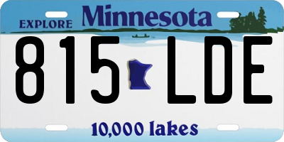 MN license plate 815LDE