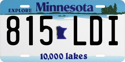 MN license plate 815LDI
