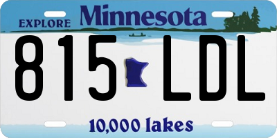 MN license plate 815LDL