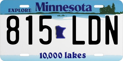MN license plate 815LDN