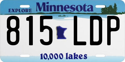 MN license plate 815LDP