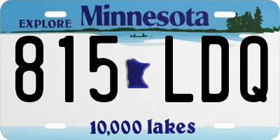 MN license plate 815LDQ