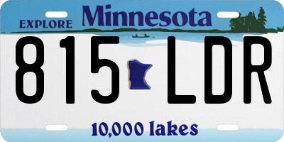 MN license plate 815LDR
