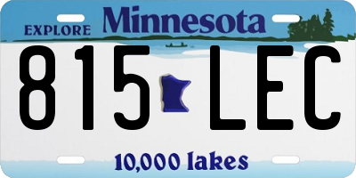 MN license plate 815LEC