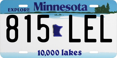 MN license plate 815LEL
