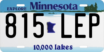 MN license plate 815LEP