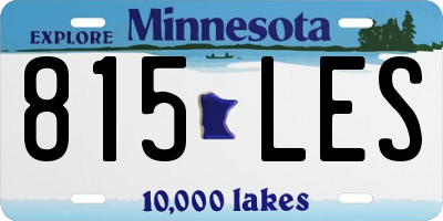 MN license plate 815LES