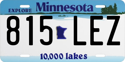 MN license plate 815LEZ
