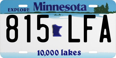 MN license plate 815LFA