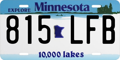 MN license plate 815LFB