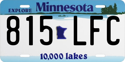 MN license plate 815LFC