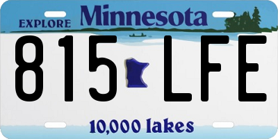 MN license plate 815LFE
