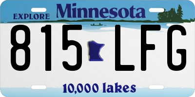 MN license plate 815LFG