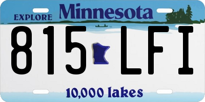 MN license plate 815LFI