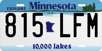 MN license plate 815LFM