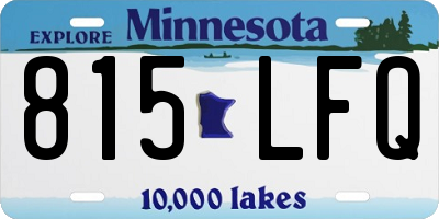 MN license plate 815LFQ