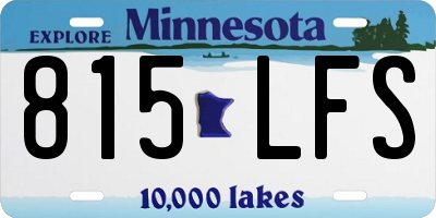 MN license plate 815LFS