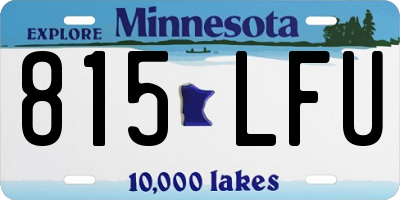 MN license plate 815LFU
