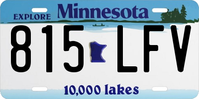 MN license plate 815LFV