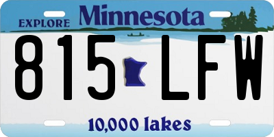 MN license plate 815LFW