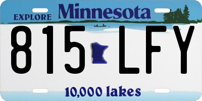 MN license plate 815LFY