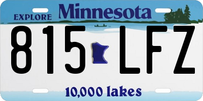 MN license plate 815LFZ