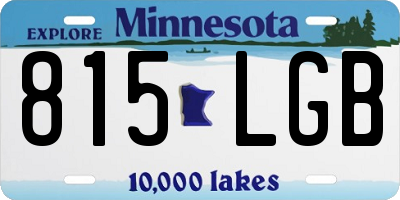 MN license plate 815LGB