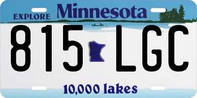 MN license plate 815LGC