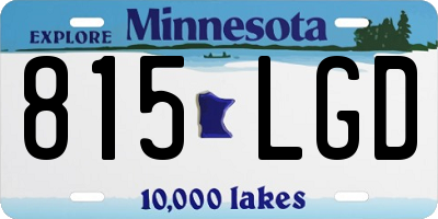 MN license plate 815LGD