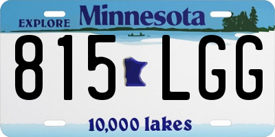 MN license plate 815LGG