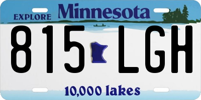 MN license plate 815LGH