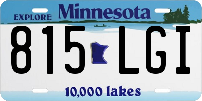 MN license plate 815LGI