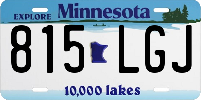 MN license plate 815LGJ