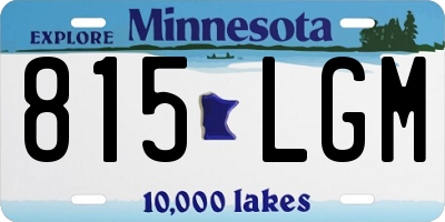 MN license plate 815LGM