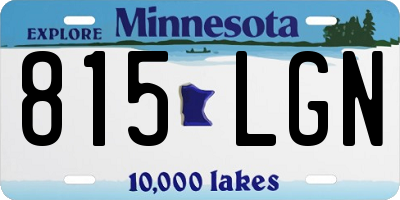 MN license plate 815LGN