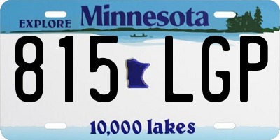 MN license plate 815LGP