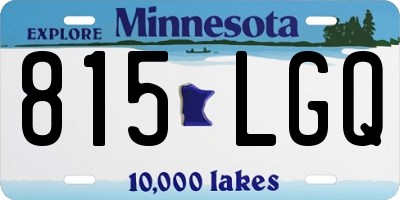 MN license plate 815LGQ