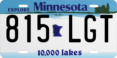 MN license plate 815LGT