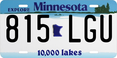 MN license plate 815LGU