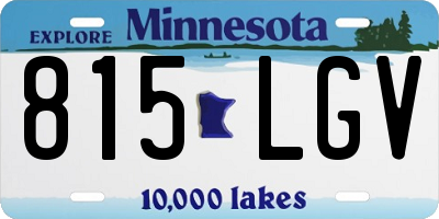 MN license plate 815LGV