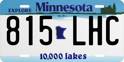 MN license plate 815LHC