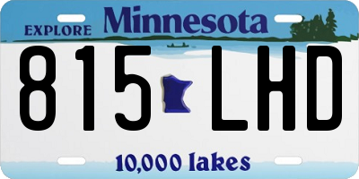 MN license plate 815LHD