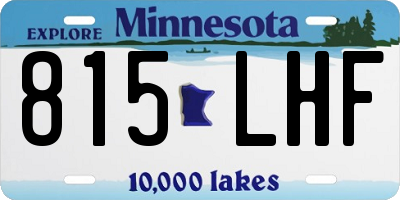 MN license plate 815LHF