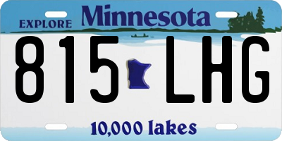 MN license plate 815LHG