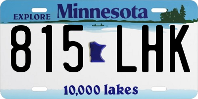 MN license plate 815LHK