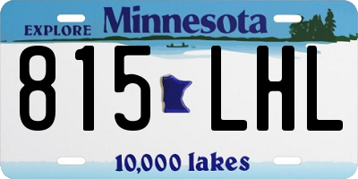 MN license plate 815LHL