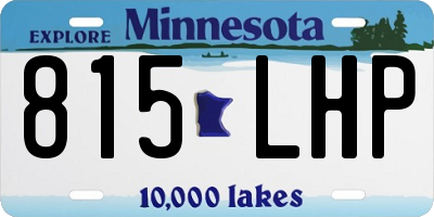 MN license plate 815LHP