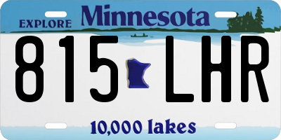 MN license plate 815LHR