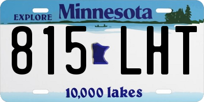 MN license plate 815LHT
